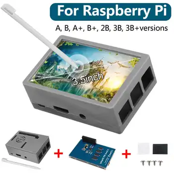 Za Raspberry Pi 3 Barvni TFT Tou ch Zaslon LCD-Zaslon 3.5 palčni + ABS Ohišje + Svinčnikom na Dotik LCD Monitor Set za Raspberry Pi