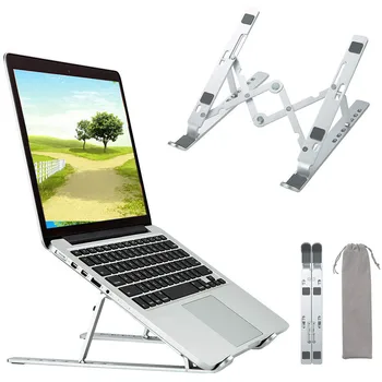 Kovinski Laptop Stojala Aluminija Desk Notebook Stand Prenosni Tablični Imetnik Podporo Za MacBook Air Pro Računalnik Nastavljiva, Zložljiva