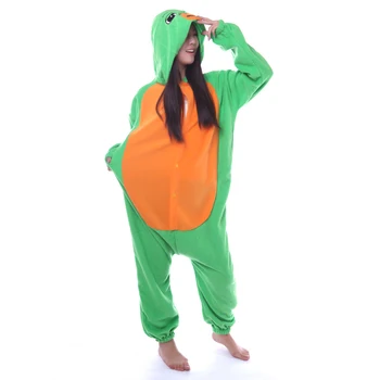 Zelena Želva Onesies Kostume Unisex Sleepsuit Odraslih Kostum Cosplay Pižamo Živali Onesie Sleepwear Jumpsuit Za Moški Ženske