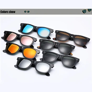 Pravi Steklo objektiv retro sončna očala ženske moški Acetatni okvir, blagovno Znamko, Design ženske moški sončna Očala Ženski Kvadratnih Oculos očala