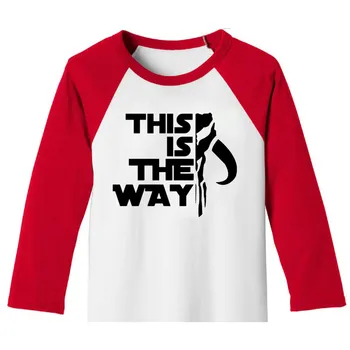 To Je Način, kako Otroci majice Mandalorian Dekleta Dolgo Rokavi T Shirt Anime Graphic Tee Ulične Hip Hop Punk Teen T-shirt