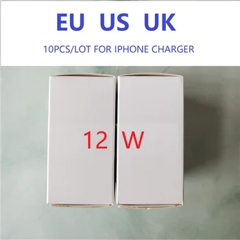 10pcs/veliko EU NAS AU KRALJESTVU plug 12W USB Power Adapter AC domov Polnilnik 5.2 v 2.4 Trgovini na polje z izvirno logotip