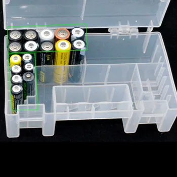 Trde Plastike Jasno Primeru Zajema Imetnik AA/AAA Baterije Škatla za Shranjevanje Vroče Prodaje Primeru Posodo Nepremočljiva Baterije Škatla za Shranjevanje Primera