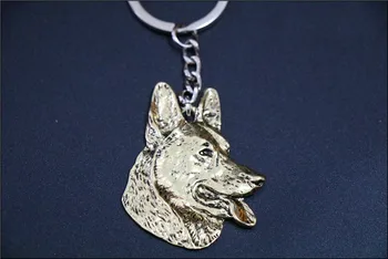 Nov Modni nemški Ovčar Keychain nakit Priljubljeni pes Ključnih Verige Key Ring