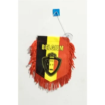 2018 Svetovno Prvenstvo v Nogometu Belgija Nogometna 15 cm*16 cm Dvojne stene, Božični Okraski za Avto Dom Zastava Banner Darila