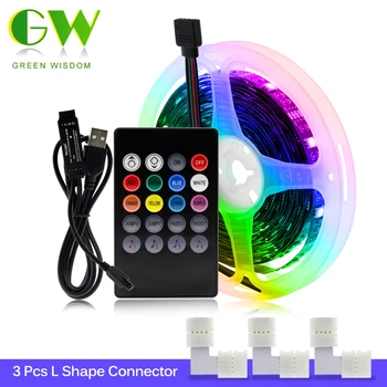 RGB LED Trakovi USB SMD 5050 DIY Prilagodljivo LED Luči 5 2m 3m 5m LED Trak RGB Zamenljiva TV Zaslon Namizja Osvetlitev Diode Trak