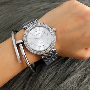 Luksuzni srebro ženske elegantne ure mala zapestnica ženska ura 2020 NDE modne blagovne znamke roman izbiranje retro ženske ročne ure darilo