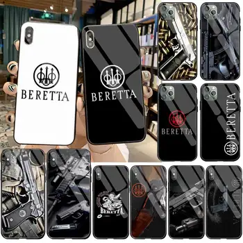 Pištolo Beretta blagovne Znamke Telefon Primeru Kaljeno Steklo Za iPhone 12 max pro mini 11 XR Pro XS MAX 8 X 7 6S 6 Plus SE 2020 pokrov