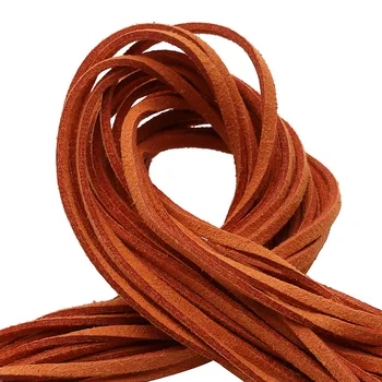 20 jardov / vrečko koreje pasja usnjena vrv dvojna stranicami žameta, pletenih verige ogrlica vrv 2.7*1,5 mm