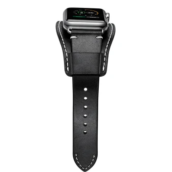 Luksuzni pravo Usnje Zapestnica Pasu Za Apple Watch Band 38 mm 40 mm 42mm 44 Pravega Usnja iWatch Serije 2 3 4 5 Trak Manžeta