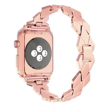 Iz nerjavečega Jekla, trak Za Apple Watch band 44 42mm iwatch serije 6 se 5 4 3 Rhombic Kovinska Zapestnica correa iwatch 40 mm 38 mm
