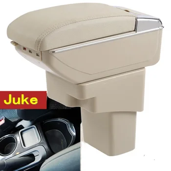 Za Nissan Juke armrest polje centralno Shranjevanje vsebine polje s skodelico imetnika pepelnik USB Juke nasloni za roke polje