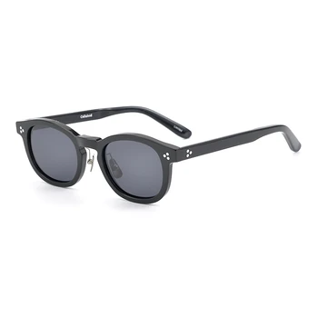 Moda Acetat Polarizirana sončna Očala Moški Ženske Retro Kvadratnih Black Pregledno Vožnjo sončna Očala z UV400 Zaščitne Leče