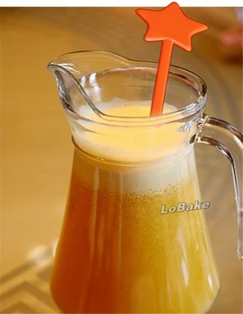 (50pcs/vrečko) 18,5 cm multi-barvni zvezda oblike plastičnih cocktail whisks pomarančni sok, premešamo in palice za DIY pitne dekoracijo dobave