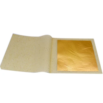 Pristno Zlato Folijo Listov list Za obraz Lepote Užitne Hrane dekoracijo 10 listov, 8 X 8 cm 99.99% zlata