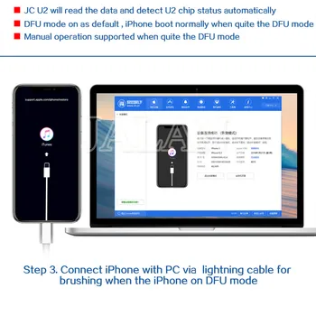 NOVO JC U2 Tristar Tester za iPhone 5S 6S PLUS 6p 7 8P XS MAX U2 Polnjenje IC Napake SN Serijska Številka DFU Hitro Detektor Orodje