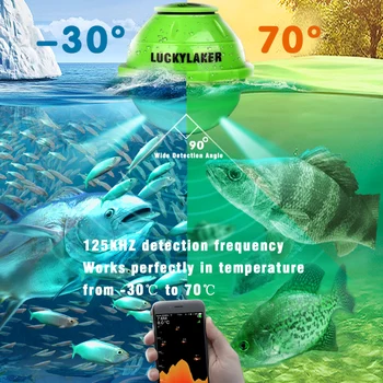 Srečen FF916 Brezžični WIFI Ribe Finder Sonar 50M/130ft Morska Riba Zazna Finder Za IOS Android Smart Fishfinder+Avto Polnilec Pesca