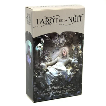 Tarot de la Nuit Karte, Tarot Karte, pooseblja temačne spletke in žensko energijo, ki pooblašča vas, da bi našli odgovore, ki jih iščete