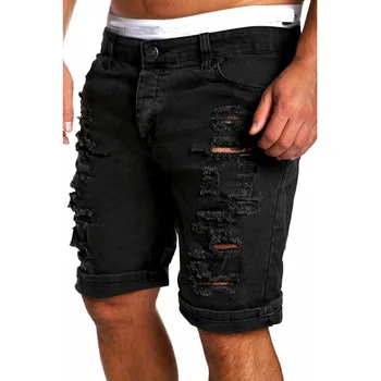 Moške Jeans Hlače Cool Chino Moda Barva Luknjo Hlače vzletno-pristajalne Steze kratke moške jeans hlače homme Sportwear Ulične Plus Velikost