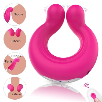 9 Hitrosti Petelin Obroč za Penis Posnetek Vibrator Sex Igrače za Ženske Moški Pari, ki se Spogleduje Nastavek Masažo G-spot Vagine, Klitoris Stimulacija