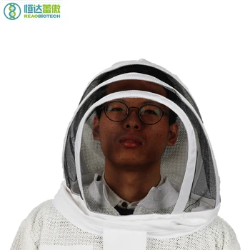 Čebelarja Zaščitno Obleko Čebelarstvo Čebelarski Belo Obleko s Črnimi Grenadine Klobuk Čebelji Kostum za Čebelar HDBS-008