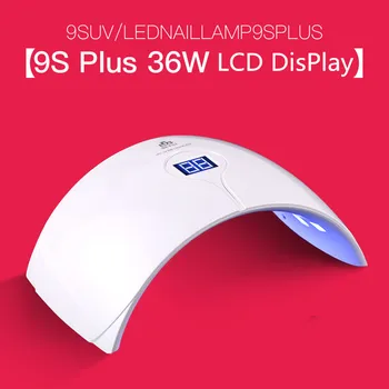 36W 9S/9C Plus LED lučka za Nohte gel lak Z Smart UV lučka 30-ih/60-ih letih Lak za lase za Vse Geli za nohte gumb Odlično, Palec Rešitev