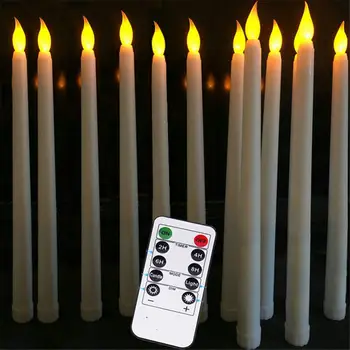 12 kosov LED Sveča Svečnikov Z Daljinskim,28 cm Električni Sleparstvo Okno Božič Sveče Za Bar,Masaža,Poročna Dekoracija