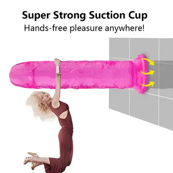 Realno Dildos Erotično Jelly Vibrator Z Sesalni Sex Igrače za Ženske Umetni Penis G-spot Stimulacije 18 + sex izdelki