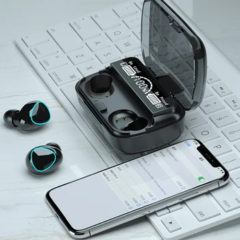 M10 TWS Bluetooth 5.1 V Uho 9D Mini Dotik Športne Slušalke Binaural za Telefone