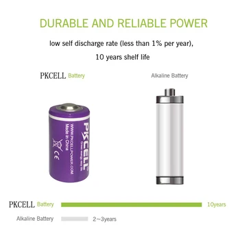 4PCS PKCELL 14250 1/2 baterije AA ER14250 3,6 V litij baterije zamenjajte, da 14250 baterije baterije unrechargeable
