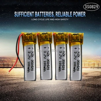 4pc 3,7 v 60mAh 350829 Litij-Polymer Li-Po baterija li ionska Baterija za Polnjenje Za GPS Fotoaparat Power Bank Tablet Igrače, Električni PAD DVD