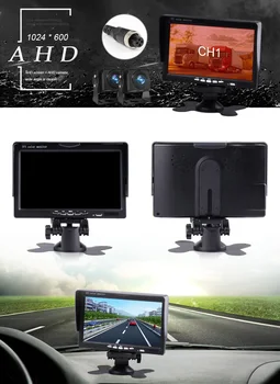 7 palčni Avto Monitor IPS AHD Zaslon Kamere Vzvratno Kamero za Parkiranje, Sistem za Avto pogled od Zadaj Spremlja Za Varnostno Kamero Tovornjak Avtobus