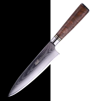 Findking Pro 8-palčni Kuhar Nož Japonski Damask Jekla VG10 Rezilo Oster Kuhinjski Noži Sapele leseni Ročaj Meso rezalnik orodja