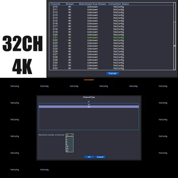 32CH 4K Obraz CCTV NVR Odbor Hi3536 2 SATA Vrata ONVIF Varnosti Video Snemalnik Odbor 32CH /4K/5MP/1080P Video Vhod 1CH Audio I/O