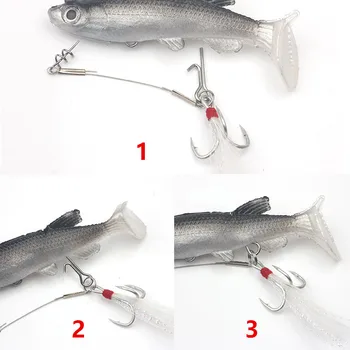 100 unids/lote 19 mm, gancho de pesca alfileres de conexión aguja bloqueo fijo ayudar señuelo suave accesorios de pesca herramient