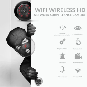 NOVO 1080P HD Mini Brezžična IP Kamera, Wifi Kamera Zunanji Nadzor Varnostne Kamere Camara Webcam Doma Varnostne Kamere