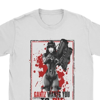 Gantz Potrebe Krvi T Srajce za Moške Bombaž Majica Kei Kurono Kata Masaru Reika Pištolo Anime Japonska Manga Tees Camisa