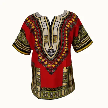 Bombaž Tradicionalnih Afriških Tiskanja Kratek Rokav Dashiki Oblačila za Moške 2019 Novo Modno Oblikovanje