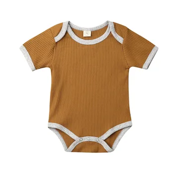 AA 2020 Newborn Baby Girl Boy Bodysuits Kratki/Dolgi Rokavi Jumpsuit Trdna Obleke Obleke Krog Vratu Fantje Dekleta Oblačila
