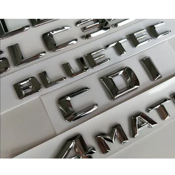 Chrome Črke, Simbole Značke za Mercedes Benz AMG C350e E350e G350e GLS350e GLC350e GLE500e CDI 4MATIC CGI BLUETEC HYBRID