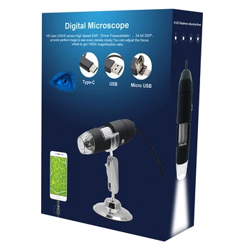 1080P 3 V 1, USB Android Tip-c Stereo Mikroskop Elektronski WIFI Digitalni HD 2.0 Mega slikovnih Pik 1000x Mikroskopom Lupo Fotoaparat