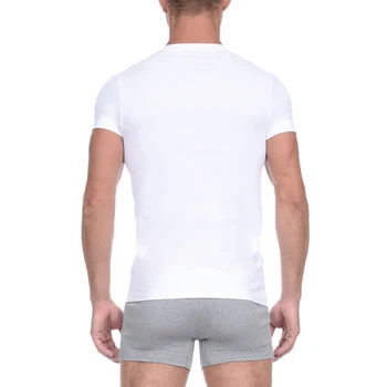 KalvonFu Moške Globoko V Vratu T Shirt Kratek Sleeve Solid Priložnostne Spodnja Mens Bombaž Poletje Basic majica s kratkimi rokavi