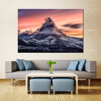 Forbeauty Platno Stensko Slikarstvo Umetnost Matterhorn Gorsko ob sončnem zahodu Steno Spray Tiskanje Nepremočljiva Črnilo Doma Dekor Oljnih Slik