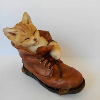 3D mačka čevlji miško štorov Silikonsko plesni milo plesni silikonski milo plesni silikagel die Aromo kamnitih kalupov sveča plesni