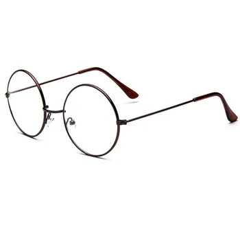 Vintage Okrogle Kovinske John Lennon Steve Jobs Eyeglass Okvirji Očal Retro Moda Polna Rim Očala Rx Lahko