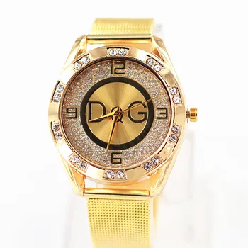 2020 Zegarek Damski novo DQG modno razkošje watch kristali kremena ženska pazi, zlata, srebra, nerjavečega jekla dame oblačenja watch