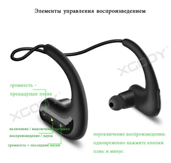 Brezžične Slušalke IPX8 S1200 Nepremočljiva Plavanje Športne Slušalke Čepkov Bluetooth Slušalke Stereo 8G MP3 Predvajalnik