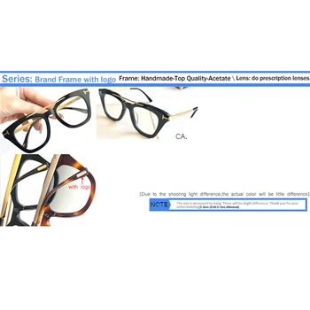 IVSTA Tom TF0575 z Logotipom Top Kakovosti Cat Eye Glasses Ženske Retro Optični Okvir Luksuzne blagovne Znamke Oblikovalec z Box Kratkovidnost Očala