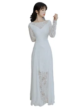 Ženske Obleke, Šifon Čipke Poročne Obleke haljo marie 2020 morska deklica nevesta obleko belo obleko elegantno vestido de noiva WED90590