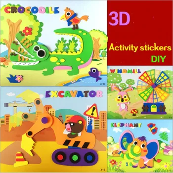 20 Kos/veliko Otroci Craft Active Nalepke DIY Umetnosti in Obrti za Otroke 3D EVA Goba Obrti za Otroke DIY Izobraževalne Igrače